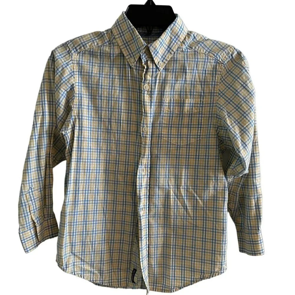 The Childrens Place Plaid Collared Shirt Size Youth Medium (7/8)